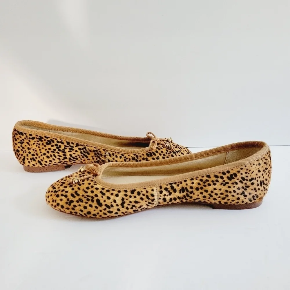 NEW Sam Edelman Felicia Luxe Speckled Cheetah Multi Ballet Flat Size 5